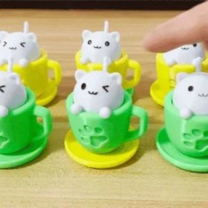 Dispositivo Antiestrés "Gato Clicker en Taza"